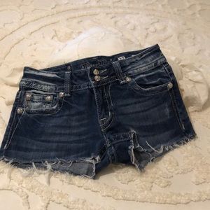 Miss me cut off dark wash jean shorts